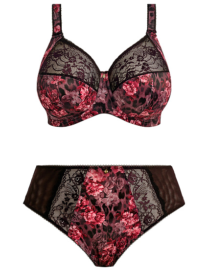 Фото Бюстгальтер на большую грудь и трусики c с высокой посадской Elomi